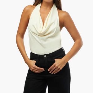 Cowl Halter Bodysuit small 
WeWoreWhat